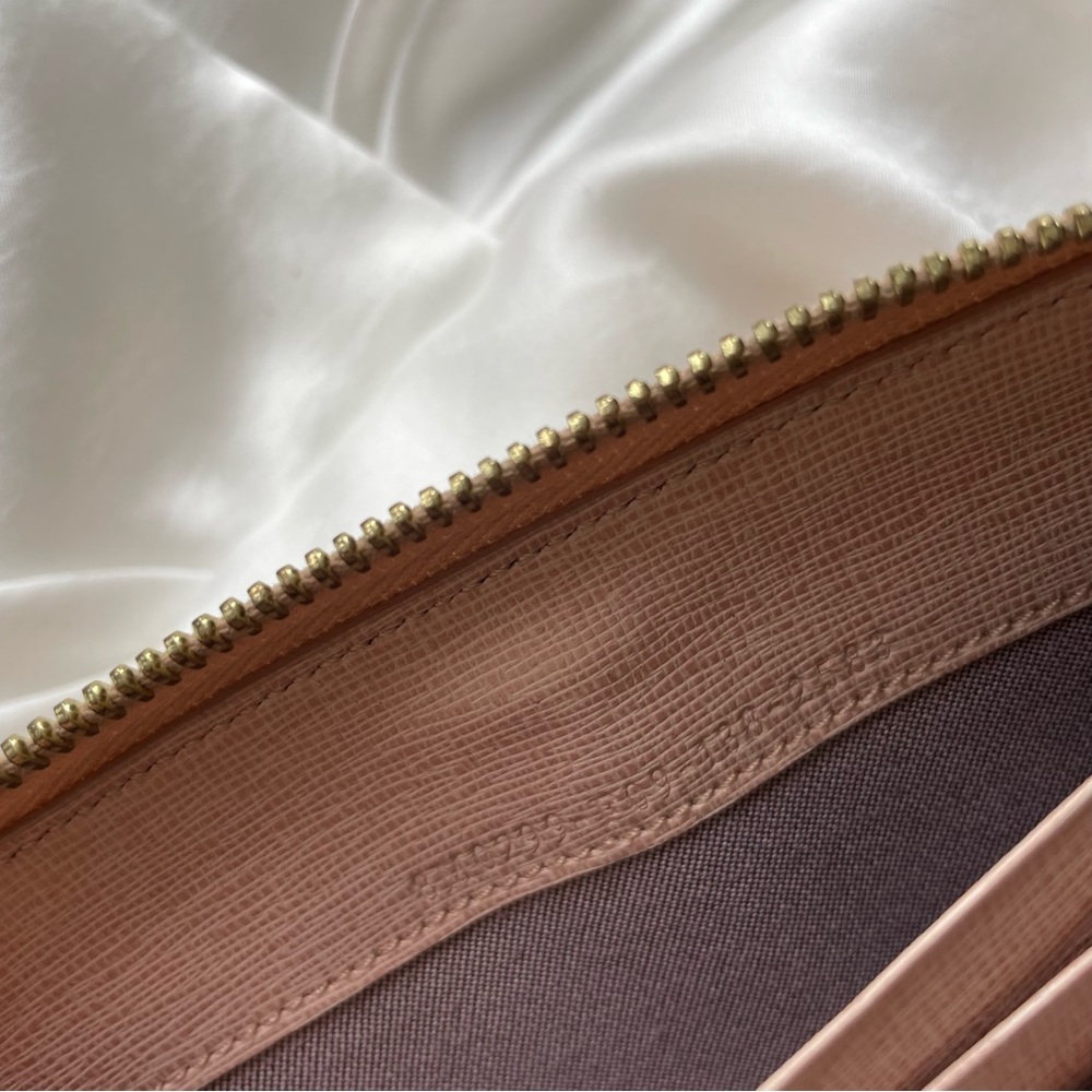 Fendi Logo Texture Grained Leather Zip Around Wal… - image 4